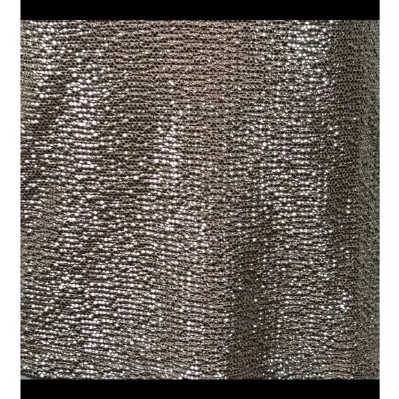 Monteau Champagne Metallic Textured Short Sleeve Top Size Small NWT - Picture 7 of 15